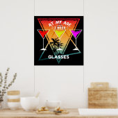 私の年齢では眼鏡が必要だ ポスター (キッチン)