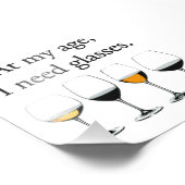 私の年齢では、眼鏡が必要だ フォトプリント            (角)