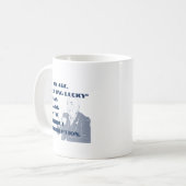 私の年齢で幸運になる コーヒーマグカップ (正面左)