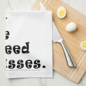 私の年齢で私は必要としますガラス(カクテルのユーモア)を キッチンタオル (四つ折り)