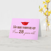 私の年齢のほとんどの女性のように – 私は28歳 カード (黄色い花)