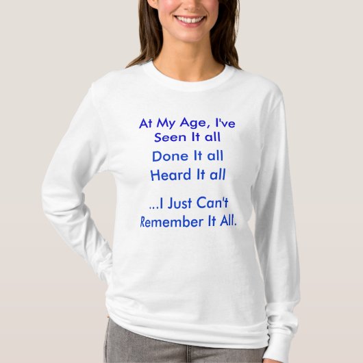私の年齢 Tシャツ (正面)