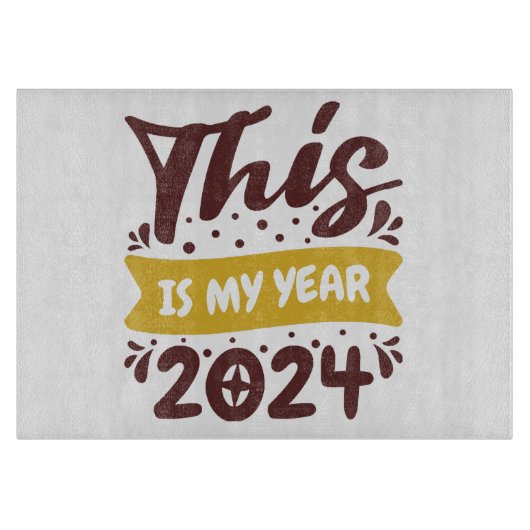 私の年2024 カッティングボード (正面)