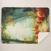 私の幸せなカボチャのパッチ大 シェルパブランケット (正面(横))