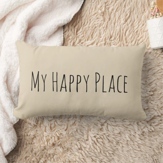 私の幸せな場所のアクセントの枕 ランバークッション (ブランケット)