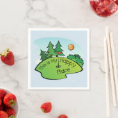 私の幸せな場所のゴルフナプキン スタンダードカクテルナプキン (インサイチュ)