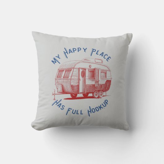 私の幸せな場所は完全な掛け枕がある クッション (正面)