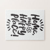 私の幸せな場所へ! シェルターインプレイスステイセーフ ジグソーパズル (横)