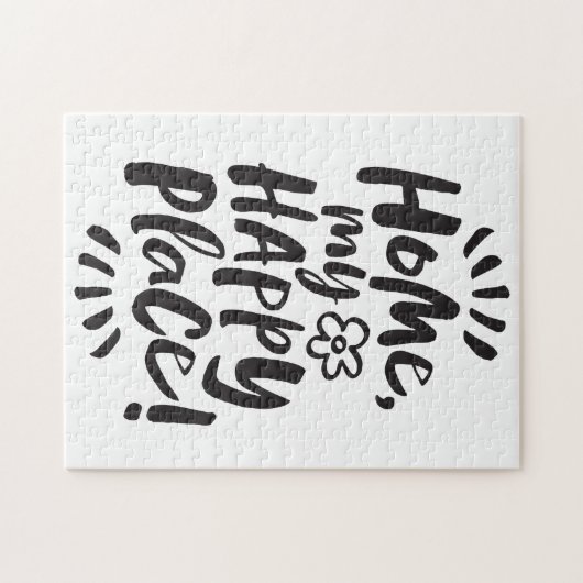 私の幸せな場所へ! シェルターインプレイスステイセーフ ジグソーパズル (横)