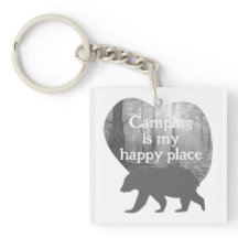 私の幸せな場所をキャンプ黒n白カスタマイズ可能