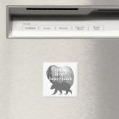 私の幸せな場所をキャンプ黒n白カスタマイズ可能 マグネット (インサイチュ (食洗機))