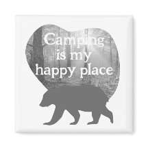 私の幸せな場所をキャンプ黒n白カスタマイズ可能