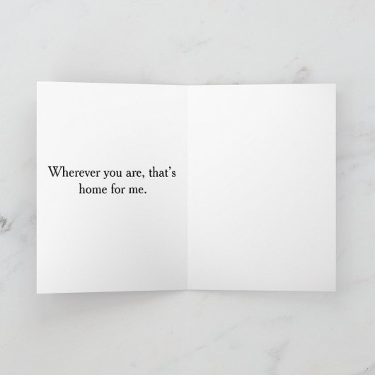 私の幸せな場所 ロマンチックラブ 引用 カード (内部)