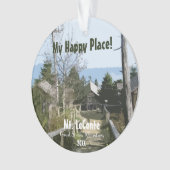 私の幸せな場所! Mt. LeConte - Mtnsの煙のテンプレート オーナメント (正面)