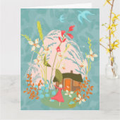 私の幸せな祈り カード (黄色い花)