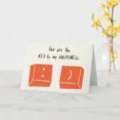 私の幸せの鍵 カード (黄色い花)