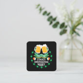 私の幸運なビールを飲む聖パトリックの日 スクエア名刺 (スタンド正面)