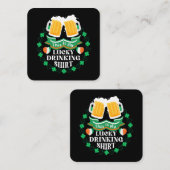 私の幸運なビールを飲む聖パトリックの日 スクエア名刺 (正面/裏面)