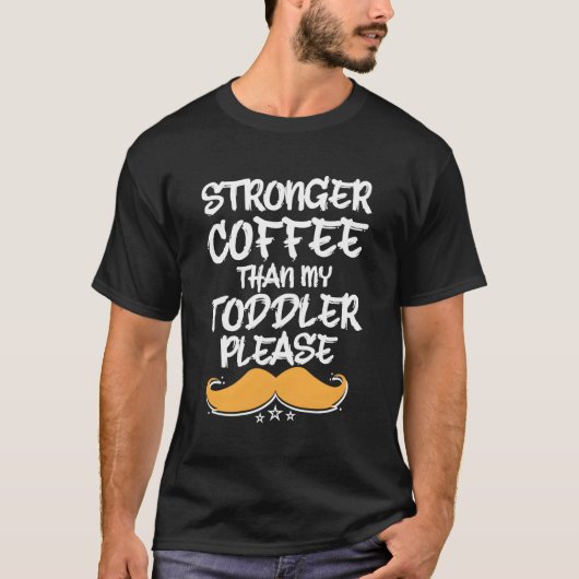 私の幼児よりも強いパパユーモアのパパ Tシャツ (正面)