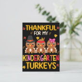 私の幼稚園の七面鳥たちに感謝する感謝祭 ポストカード (スタンド正面)