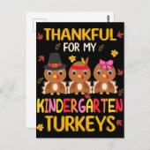 私の幼稚園の七面鳥に感謝する感謝祭 ポストカード (正面/裏面)