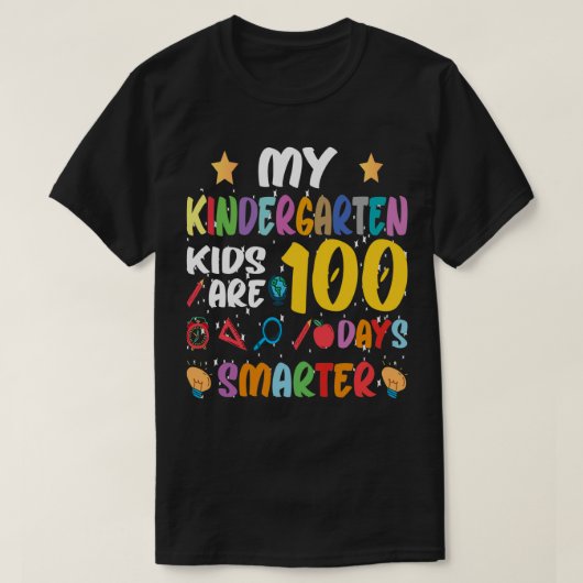 私の幼稚園の子供たちは100人の日頭が切れるであるT Tシャツ (デザイン正面)