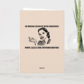 私の底と私のピザ食べ物を与えのレトロ主婦をスパック カード (裏面)