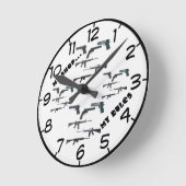 私の店…自分のルール ラウンド壁時計 (傾斜)