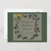 私の庭が花開いたポストカード ポストカード (正面/裏面)