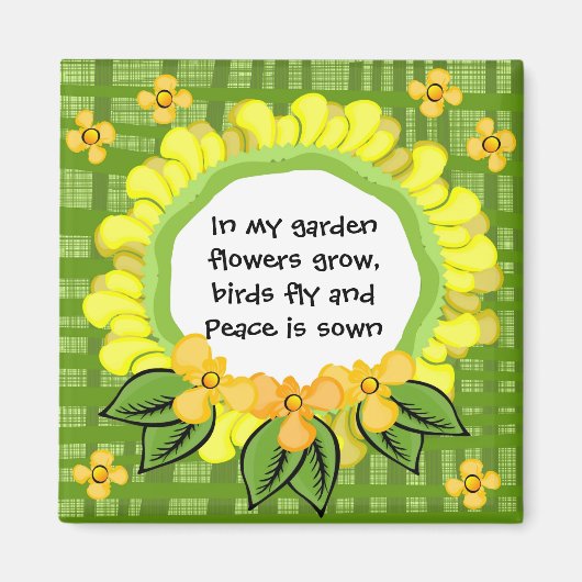 私の庭で…磁石の正方形 マグネット (正面)