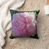 私の庭のピンクのシャクヤク-花の自然 クッション (ブランケット)