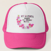私の庭は私のハートを歌う、女性のトラック帽 キャップ (正面)
