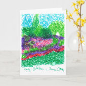 私の庭 カード (黄色い花)