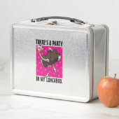 私の弁当箱の漫画ダチョウにパーティーがある メタルランチボックス (インサイチュ)