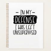 私の弁護で私は監督され離れたノートだった プランナー手帳 (正面)