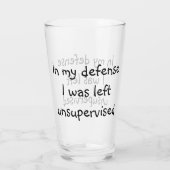 私の弁護で私は監督され離れていなかった タンブラーグラス (裏面)