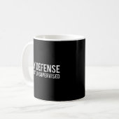 私の弁護で私は監督離れされたカッコいいおもしろい コーヒーマグカップ (正面左)