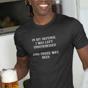 私の弁護で離れはビールが見えた Tシャツ