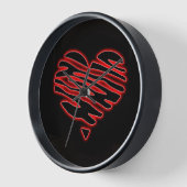 私の引き裂かれたハート壁時計 壁時計 (傾斜)