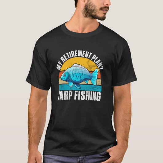 私の引退プラン コイ釣り Tシャツ (正面)