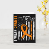 私の弟の白血病がん認識のためのオレンジ カード (黄色い花)