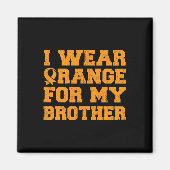 私の弟の白血病の認識度癌Siのためのオレンジ マグネット (正面)