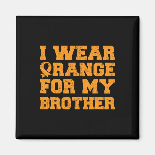 私の弟の白血病の認識度癌Siのためのオレンジ マグネット (正面)