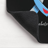 私の弟の衣服ブルーの糖尿病認識度モン マウスパッド (コーナー)