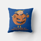 私の弟を交換するキャンディ面白いハロウィーン クッション (裏面)