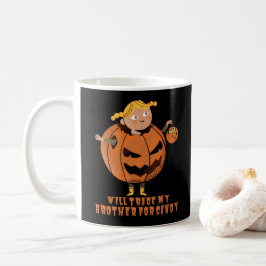 私の弟を交換するキャンディ面白いハロウィーン コーヒーマグカップ