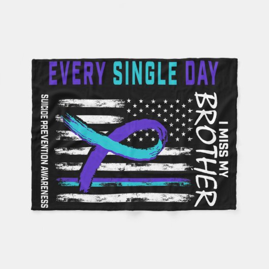 私の弟恋しく思の自殺認識度予防のAme フリースブランケット (正面(横))