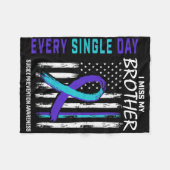 私の弟恋しく思の自殺認識度予防のAme フリースブランケット (正面(横))