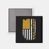 私の弟T 1のための小児癌認識度金ゴールド マグネット (正面/裏面)