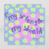 私の強さ私のシールド勇気付けられるクリスチャンカード シーズンカード (正面/裏面)